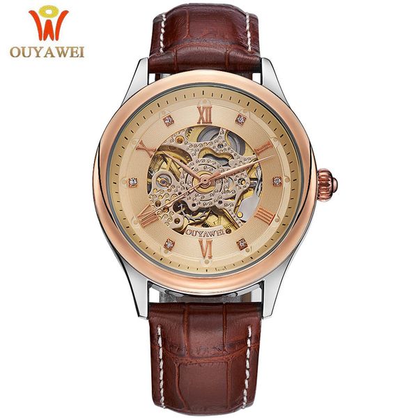 2019 ouyawei men's watches luxury gold dial automatic mechanical wrist watch fashion casual male clock rose gold color clock, Slivery;brown
2019 ouyawei men's watches luxury gold dial automatic mechanical wrist watch fashion casual male clock rose gold color clock, Slivery;brown