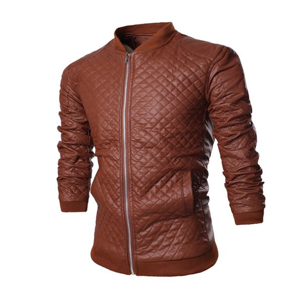 menne men's leather jacket burst locomotive stand-neck dark plaid men's body solid leather coat, Black
menne men's leather jacket burst locomotive stand-neck dark plaid men's body solid leather coat, Black