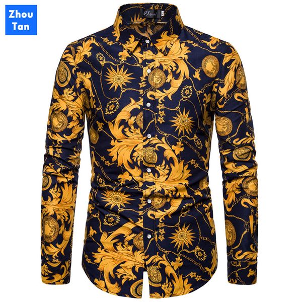 2020 new nightclub men 's casual shirt floral printed slim fit long-sleeve shirts male fashion formal big size ~5xl, White;black
2020 new nightclub men 's casual shirt floral printed slim fit long-sleeve shirts male fashion formal big size ~5xl, White;black