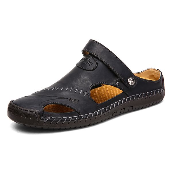 classic mens sandals summer genuine leather male beach sandals soft comfortable male outdoor beach slippers slip-on man, Black
classic mens sandals summer genuine leather male beach sandals soft comfortable male outdoor beach slippers slip-on man, Black
