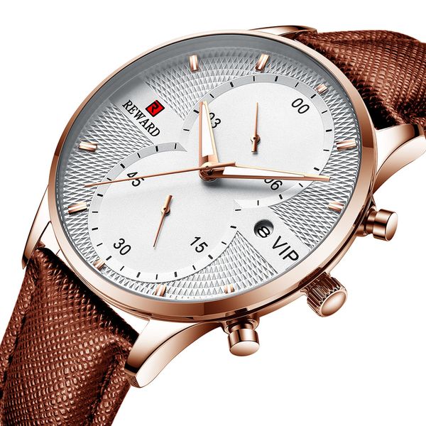 reloje reward men watch brown leather automatic date quartz watches mens waterproof sport clock relogio masculino, Slivery;brown
reloje reward men watch brown leather automatic date quartz watches mens waterproof sport clock relogio masculino, Slivery;brown