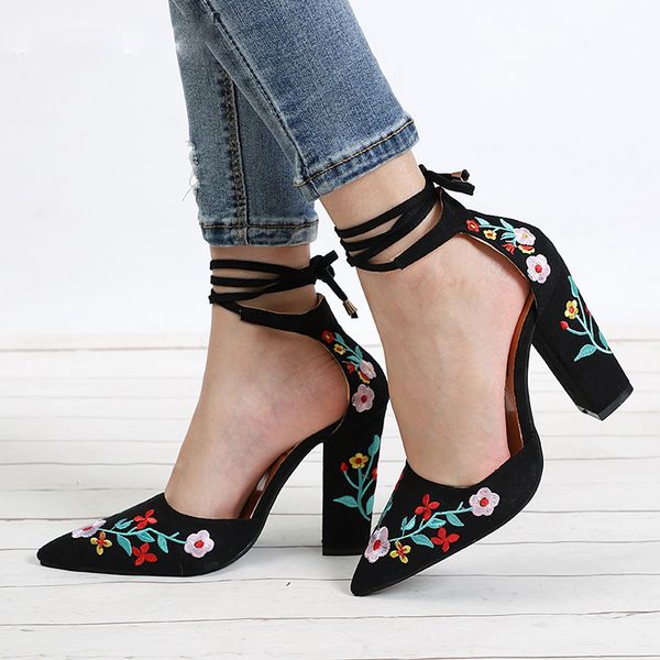 Women High Heels Plus Size Embroidery Pumps Flower Ankle Strap Shoes Female Two Piece Sexy Party Wedding Pointed Toe, Beige
Women High Heels Plus Size Embroidery Pumps Flower Ankle Strap Shoes Female Two Piece Sexy Party Wedding Pointed Toe, Beige