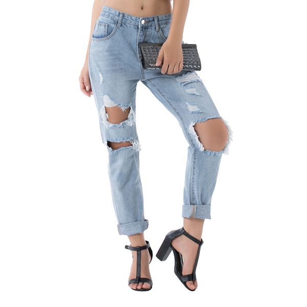 kalenmos new jeans cross-pants women high waist retro hole ripped denim jeans casual loose stretch trousers, Blue
kalenmos new jeans cross-pants women high waist retro hole ripped denim jeans casual loose stretch trousers, Blue