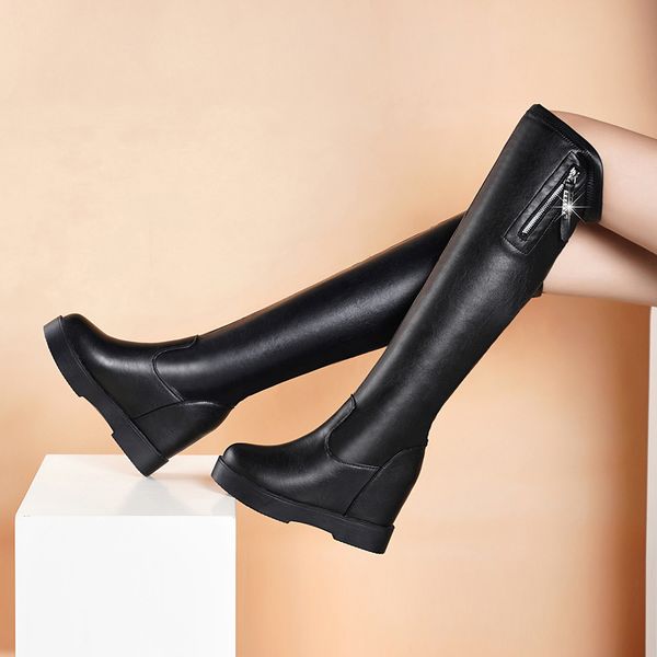 new leather over the knee boots autumn boots fashion platform height increasing long ladies shoes botas black female shoes
new leather over the knee boots autumn boots fashion platform height increasing long ladies shoes botas black female shoes