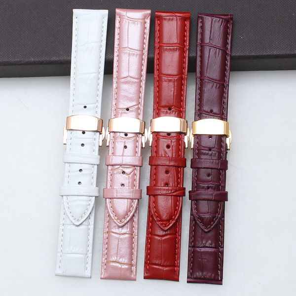 14mm 16mm 18mm 20mm 22mm butterfly buckle strap leather strap watch women's leather watch chain, Black;brown
14mm 16mm 18mm 20mm 22mm butterfly buckle strap leather strap watch women's leather watch chain, Black;brown