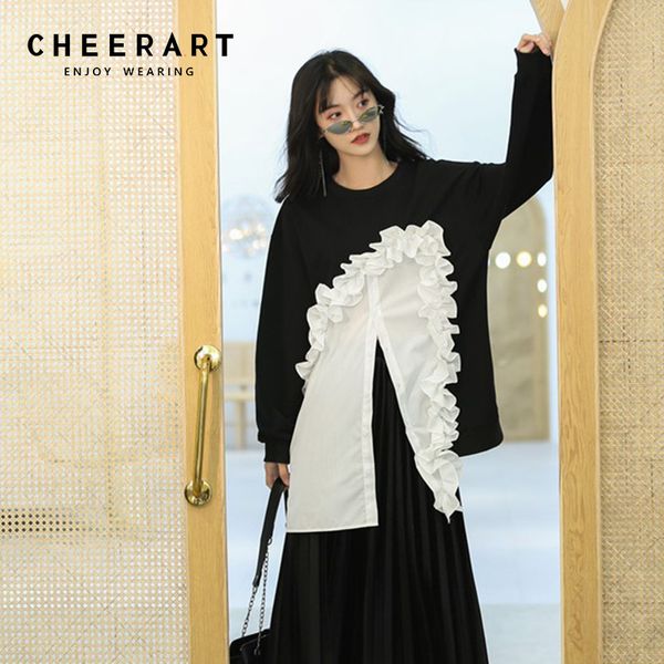 cheerart ruffle sweatshirt long sleeve black and white patchwork loose hoodies oversized hoodie pullover streetwear
cheerart ruffle sweatshirt long sleeve black and white patchwork loose hoodies oversized hoodie pullover streetwear