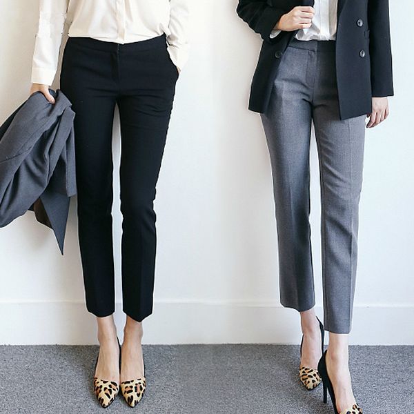 new women's classic suit pants office ol pants female plus size s-2xl loose straight trousers wild formal business 2019, Black;white
new women's classic suit pants office ol pants female plus size s-2xl loose straight trousers wild formal business 2019, Black;white