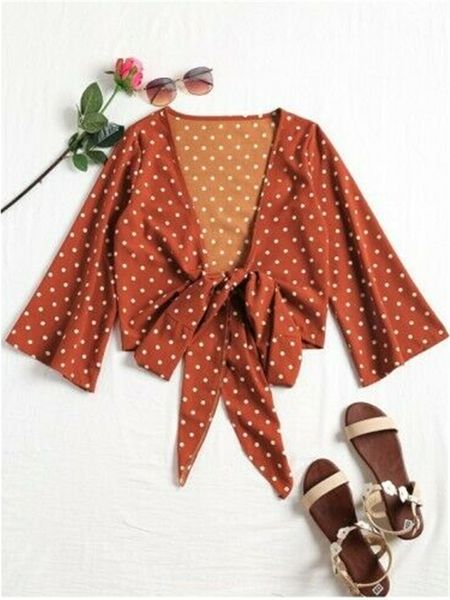 summer women new dot loose blouse fashion lady bow chiffon crop lace up shirts female elegant blouses short sleeve chic, White
summer women new dot loose blouse fashion lady bow chiffon crop lace up shirts female elegant blouses short sleeve chic, White
