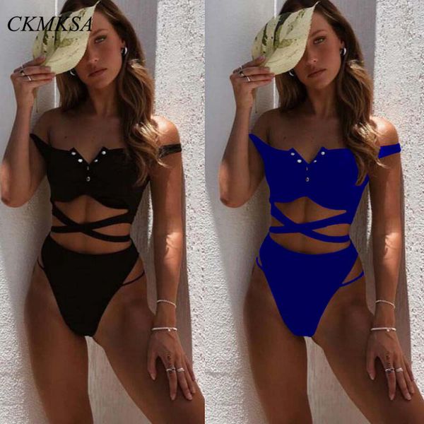 2019 two piece swimwear solid color bandage swimsuit vintdage strapless shoulder bathing suit summer women beach wear, White;black
2019 two piece swimwear solid color bandage swimsuit vintdage strapless shoulder bathing suit summer women beach wear, White;black