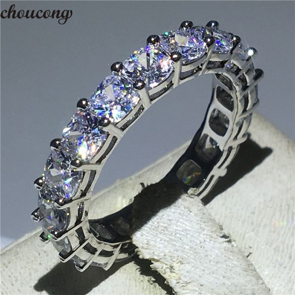 choucong fine jewelry wedding band ring cushion cut 4mm 5a zircon sona cz 925 sterling silver engagement rings for women men, Slivery;golden
choucong fine jewelry wedding band ring cushion cut 4mm 5a zircon sona cz 925 sterling silver engagement rings for women men, Slivery;golden