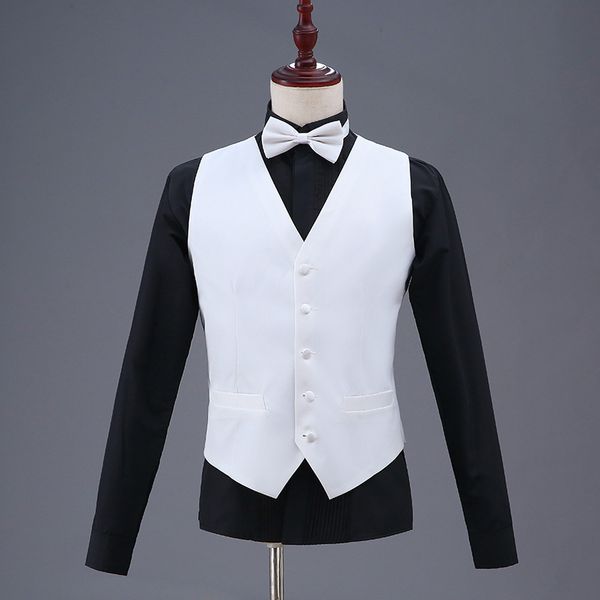 the new 2019 business suit vest white men's cultivate one's morality leisure suit vest vocational english, Black;white
the new 2019 business suit vest white men's cultivate one's morality leisure suit vest vocational english, Black;white