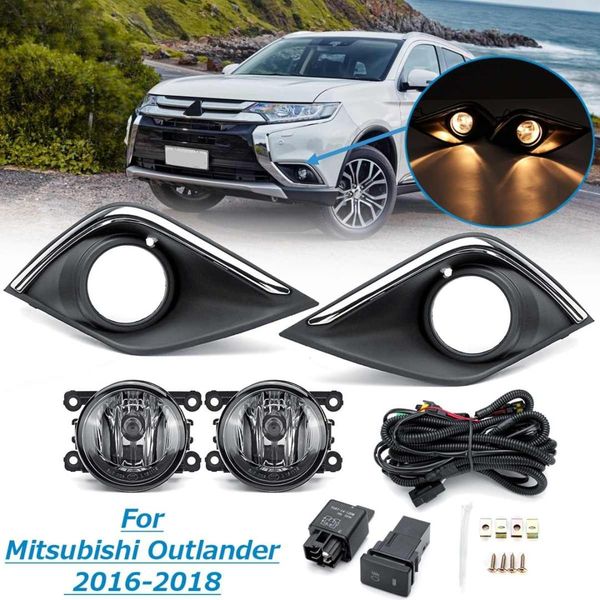 1 pair car bumper fog light lamp with cover grill harness kit for mitsubishi outlander 2016 2017 2018 daytime light styling
1 pair car bumper fog light lamp with cover grill harness kit for mitsubishi outlander 2016 2017 2018 daytime light styling