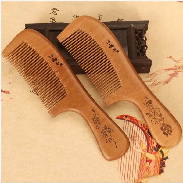 factory direct peach wood carved flower hair comb anti-static to reduce friction, Silver
factory direct peach wood carved flower hair comb anti-static to reduce friction, Silver