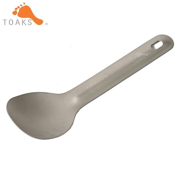 toaks slv-10 titanium short handle spoon outdoor picnic and household dual-use tableware 127mm 10.4g