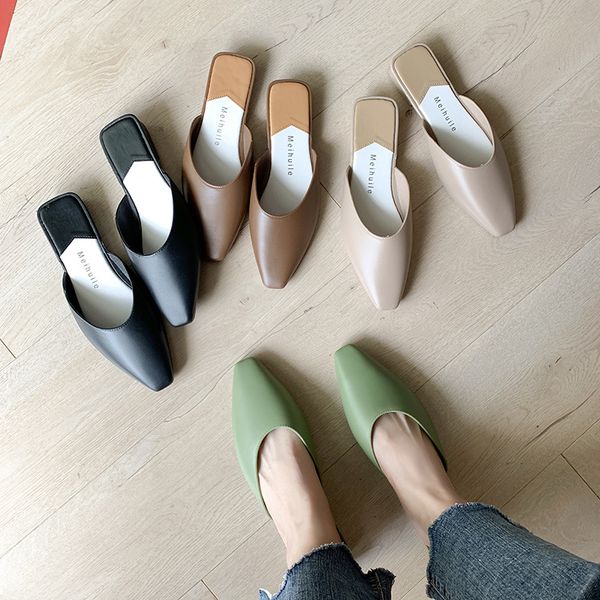 slippers 2021 summer woman pointed toe mules flats slip-on ladies sandals slides rubber soft women shoes femmes chaussures, Black
slippers 2021 summer woman pointed toe mules flats slip-on ladies sandals slides rubber soft women shoes femmes chaussures, Black