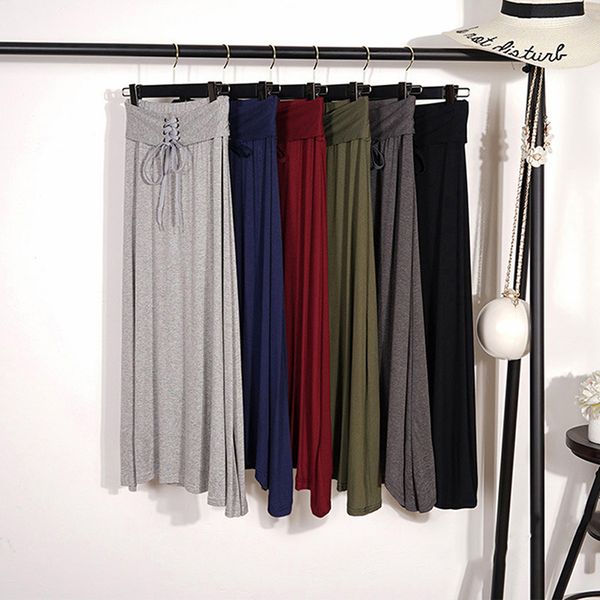 women's high waist pleated skirts new fashion solid color half length elastic skirt women all-match lace up mid-calf skirt, Black
women's high waist pleated skirts new fashion solid color half length elastic skirt women all-match lace up mid-calf skirt, Black
