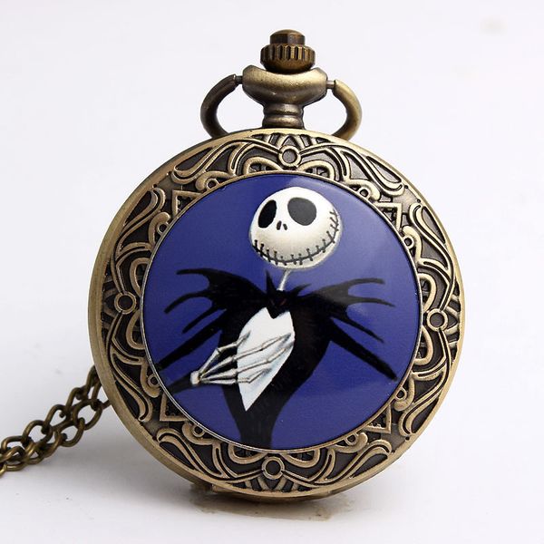 the nightmare before christmas quartz pendant watch with chain jack skellington pocket watch halloween christmas gift pw352, Slivery;golden
the nightmare before christmas quartz pendant watch with chain jack skellington pocket watch halloween christmas gift pw352, Slivery;golden