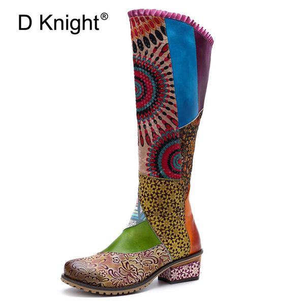 d knight handmade cow genuine leather women boots casual side zipper women's boots stitching ethnic women knee high, Black
d knight handmade cow genuine leather women boots casual side zipper women's boots stitching ethnic women knee high, Black