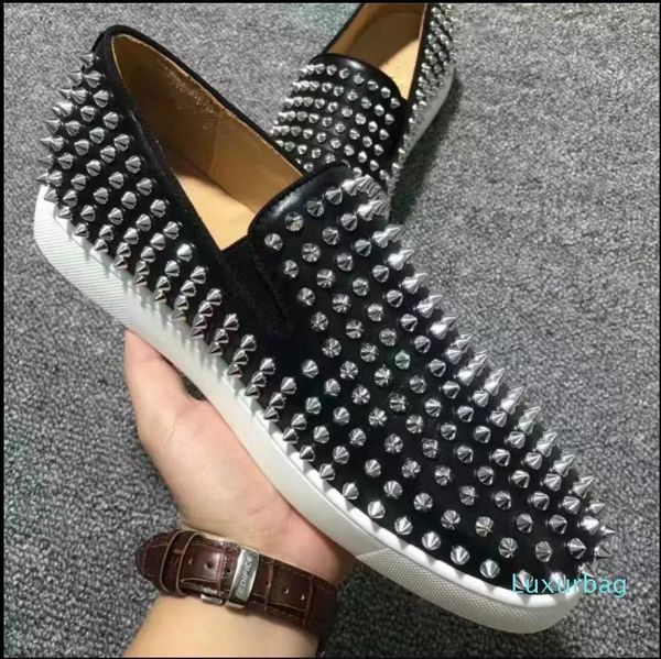 designer red bottom loafers men slip on platform sneakers casual suede rivets spike qualit shoes size 35-46, Black
designer red bottom loafers men slip on platform sneakers casual suede rivets spike qualit shoes size 35-46, Black