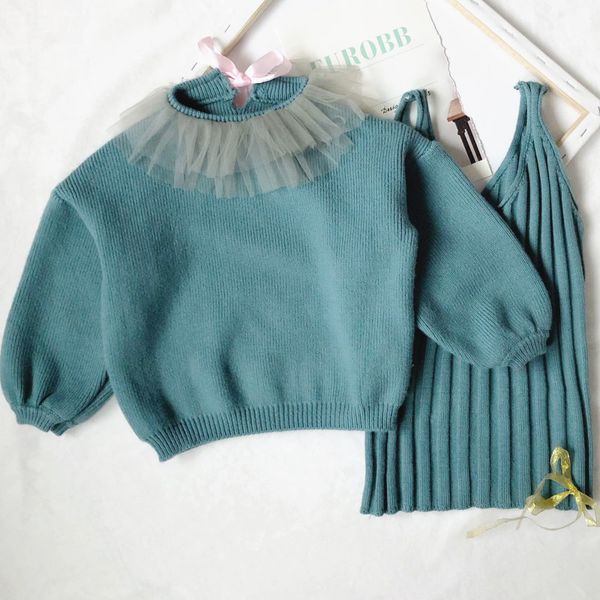 spring autumn baby sweater + knitted dress girls 2 pcs set kids knit suit children fashion clothes mesh neck 2 to 7 yrs t200414, White
spring autumn baby sweater + knitted dress girls 2 pcs set kids knit suit children fashion clothes mesh neck 2 to 7 yrs t200414, White
