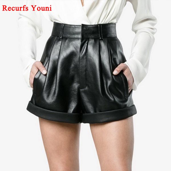 2020 winter women european/american fashion genuine leather shorts real lambskin high waist flanging wide leg trousers boots, White;black
2020 winter women european/american fashion genuine leather shorts real lambskin high waist flanging wide leg trousers boots, White;black
