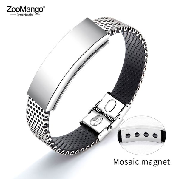 zoomango hiphop/rock men's inlaid magnet bracelet male smooth face titanium steel silicone bracelet jewelry for men zogh916, Black
zoomango hiphop/rock men's inlaid magnet bracelet male smooth face titanium steel silicone bracelet jewelry for men zogh916, Black