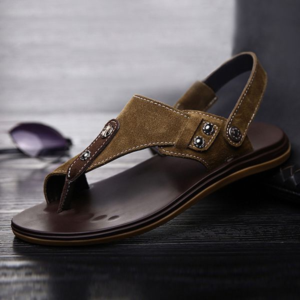 100% genuine leather shoes men beach sandals flip flops 2020 summer holiday shoes flat non-slip cow leather men sandals ka2326, Black
100% genuine leather shoes men beach sandals flip flops 2020 summer holiday shoes flat non-slip cow leather men sandals ka2326, Black