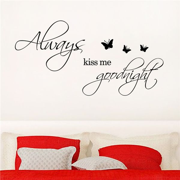 always kiss me goodnight quotes wall stickers for bedroom decor home decoration diy vinyl decals mural art black
always kiss me goodnight quotes wall stickers for bedroom decor home decoration diy vinyl decals mural art black