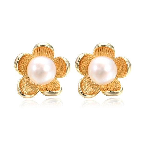 pearl earrings freshwater pearl stud earrings for women party girl gift trendy bee flower fine jewelry, Golden;silver 
pearl earrings freshwater pearl stud earrings for women party girl gift trendy bee flower fine jewelry, Golden;silver
