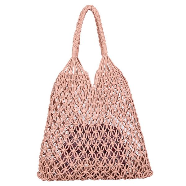 fashion popular beach bag women handmade woven composite bag new mesh rope weaving hollow straw shopping 2 sets pink
fashion popular beach bag women handmade woven composite bag new mesh rope weaving hollow straw shopping 2 sets pink
