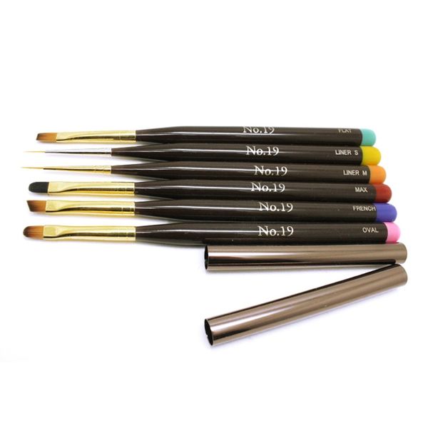 french tip brush half moon acrylic uv gel drawing painting pen black green silver handle nail art design tool, Yellow
french tip brush half moon acrylic uv gel drawing painting pen black green silver handle nail art design tool, Yellow