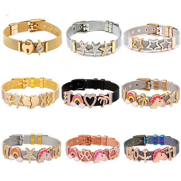 yexcodes fashion stainless steel woman men bracelet mesh bracelet set crystal heart anchor charm stainless steel bracelets gift, Golden;silver
yexcodes fashion stainless steel woman men bracelet mesh bracelet set crystal heart anchor charm stainless steel bracelets gift, Golden;silver