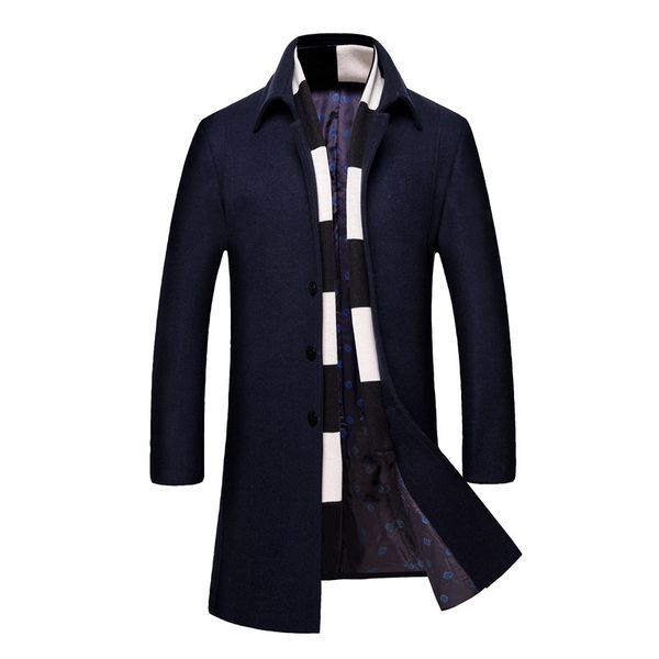 mens wool coat 2019 winter woolen long overcoat slim fit casual thick overcoat men clothes warm windbreaker trench coat jackets, Black
mens wool coat 2019 winter woolen long overcoat slim fit casual thick overcoat men clothes warm windbreaker trench coat jackets, Black