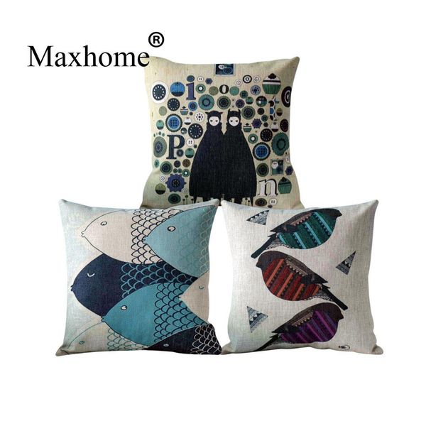 japanese retro cotton linen pillowcase fish and mechanical bird cushion decorative pillows home decor sofa throw pillow 45*45 
japanese retro cotton linen pillowcase fish and mechanical bird cushion decorative pillows home decor sofa throw pillow 45*45