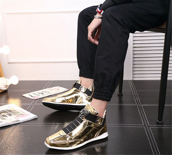 2020 new korean trendy fashion designer s shoes silver gold black shiny bright mr. stylish red carpet preferred quality shoes
2020 new korean trendy fashion designer s shoes silver gold black shiny bright mr. stylish red carpet preferred quality shoes