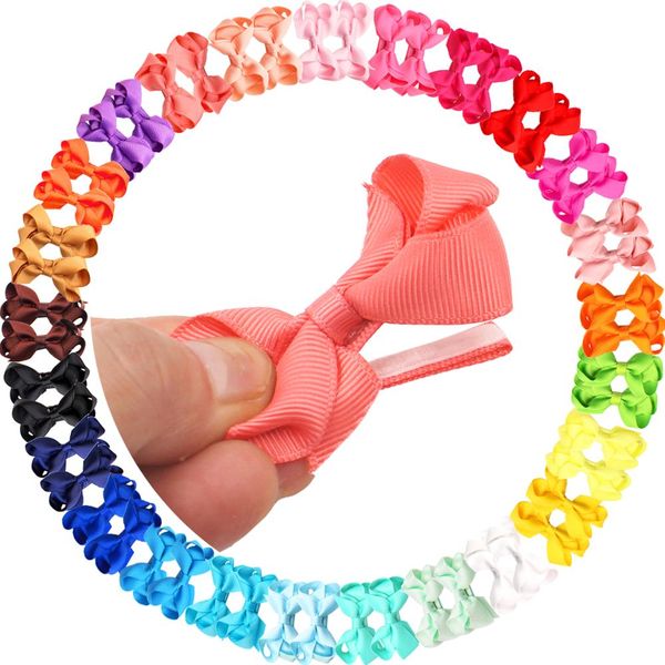 50pcs 2inch baby girls hair bows grosgrain ribbon mini bows with alligator hair clips fully lined for fine hair infants newborns, Slivery;white
50pcs 2inch baby girls hair bows grosgrain ribbon mini bows with alligator hair clips fully lined for fine hair infants newborns, Slivery;white