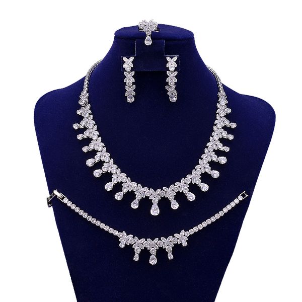 jewelry sets hadiyana trendy women wedding party 4pcs necklace earrings ring and bracelet set zircon bn7679 bisuteria, Silver
jewelry sets hadiyana trendy women wedding party 4pcs necklace earrings ring and bracelet set zircon bn7679 bisuteria, Silver
