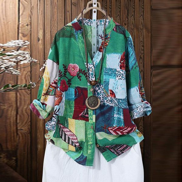 fashion printed women's patchwork blouse zanzea 2020 casual short sleeve tee shirts female button blusas plus size tunic 5xl, White
fashion printed women's patchwork blouse zanzea 2020 casual short sleeve tee shirts female button blusas plus size tunic 5xl, White