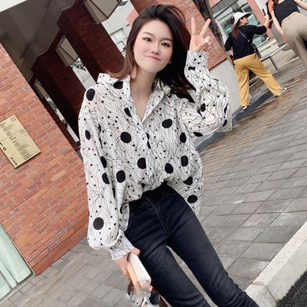 fashion women casual long sleeve solid turn-down printed loose shirts vintage comfortable harajuku shirt 30, White
fashion women casual long sleeve solid turn-down printed loose shirts vintage comfortable harajuku shirt 30, White