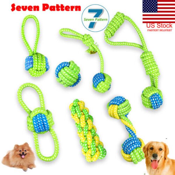 us 7pc braid cotton rope pet dog interactive toy for dog chew bite training play
us 7pc braid cotton rope pet dog interactive toy for dog chew bite training play