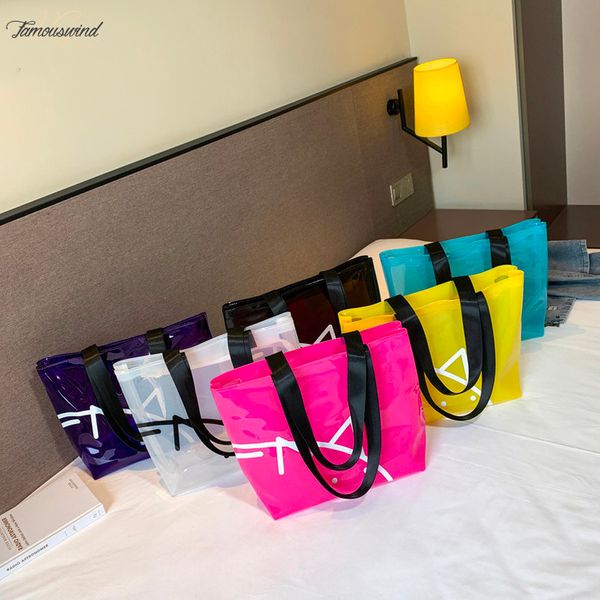 high capacity women shoulder bag candy color pig waterproof handle beach bag female sac transparent jelly bag shippong bolsos
high capacity women shoulder bag candy color pig waterproof handle beach bag female sac transparent jelly bag shippong bolsos