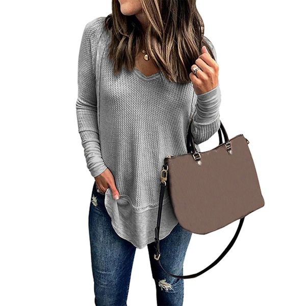 female sweaters femme women roupas femininas solid color base sweater v-neck long sleeve pullovers ribbed loose pullover, White;black