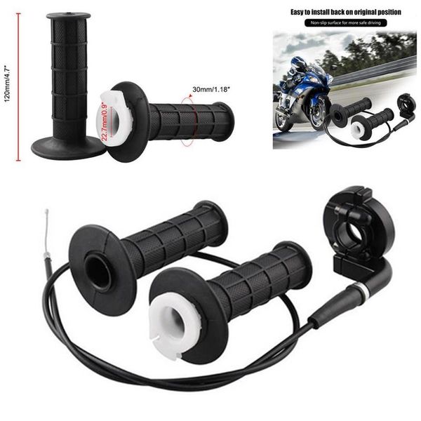 7/8" 22mm motorcycle handlebar replacement set universal handle grip throttle clamp with accelerator line motorcycle accessories
7/8" 22mm motorcycle handlebar replacement set universal handle grip throttle clamp with accelerator line motorcycle accessories