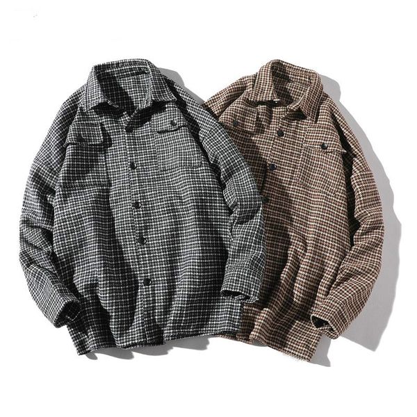 2019 plaid men shirt autumn cotton retro lapel shirt man korean chic casual streetwear mens shirts hip hop long sleeve, White;black
2019 plaid men shirt autumn cotton retro lapel shirt man korean chic casual streetwear mens shirts hip hop long sleeve, White;black