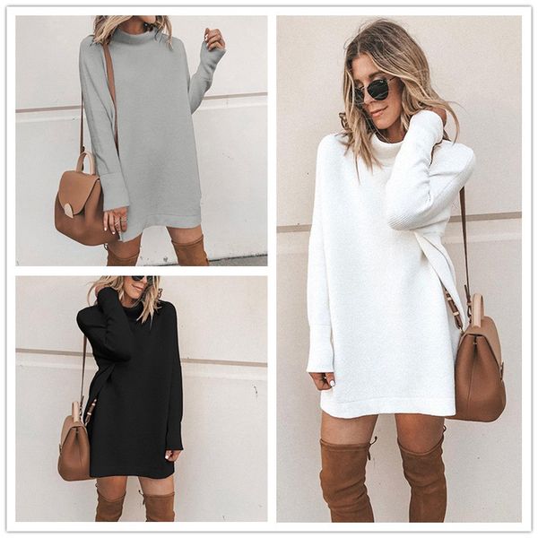 new arrival women solid color fashion long sleeve o neck simple dress casual loose straight dress female basic bottoming vestido, Black;gray
new arrival women solid color fashion long sleeve o neck simple dress casual loose straight dress female basic bottoming vestido, Black;gray