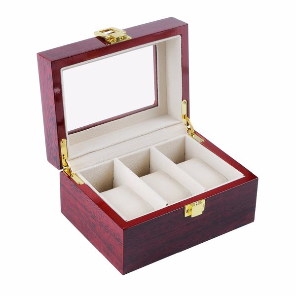 2017 3 grid wood watch box case transparent skylight gift red box luxury jewelry collections storage display case choonice, Black;blue
2017 3 grid wood watch box case transparent skylight gift red box luxury jewelry collections storage display case choonice, Black;blue