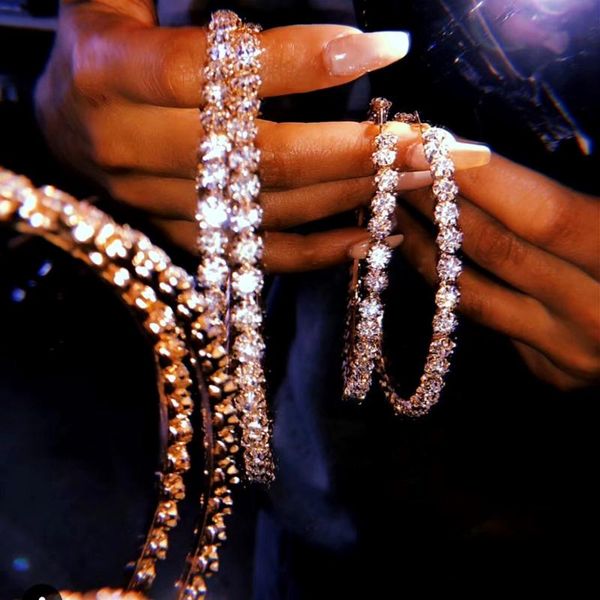 fashion trendy stunning glass rhinestone gems hoop earrings for women jewelry fashion statement earrings accessories sale, Golden;silver
fashion trendy stunning glass rhinestone gems hoop earrings for women jewelry fashion statement earrings accessories sale, Golden;silver