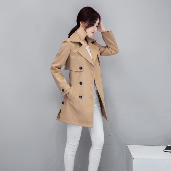 la maxza england style korean trench jacket for women double breasted european trench coats elegant designer wind breaker, Tan;black
la maxza england style korean trench jacket for women double breasted european trench coats elegant designer wind breaker, Tan;black