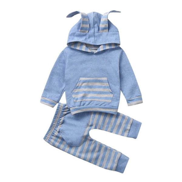 active baby boy girl spring fall clothes striped tracksuits baby cotton clothes ears hooded +sport pants 2pcs set#y20, White
active baby boy girl spring fall clothes striped tracksuits baby cotton clothes ears hooded +sport pants 2pcs set#y20, White