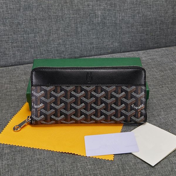 2020 upgraded version 5a france brand design paris style calf leather goyarrd wallet luxury g y long zipper wallet with packaging, Black
2020 upgraded version 5a france brand design paris style calf leather goyarrd wallet luxury g y long zipper wallet with packaging, Black